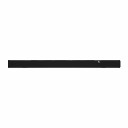 Front view of a black soundbar