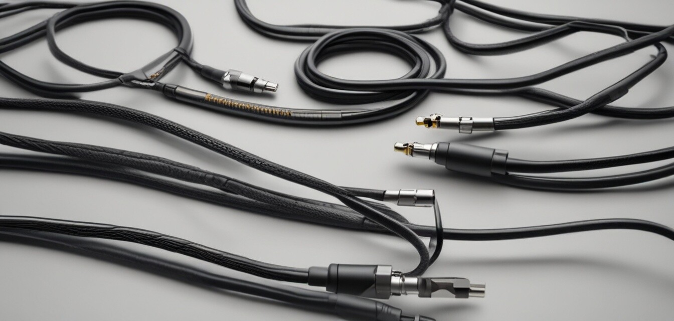 Home theater cables displayed