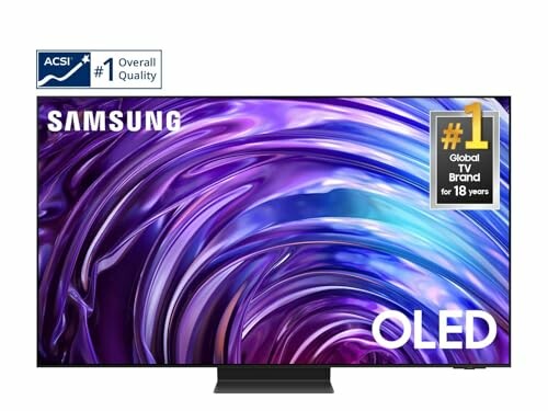 Samsung OLED TV with award labels for quality and brand, a testament to its exceptional performance and reputation.
